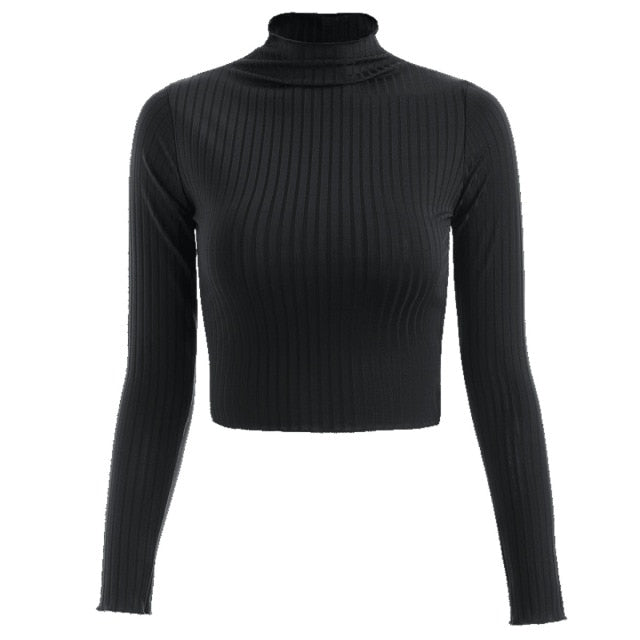 Knitted turtleneck T-Shirt