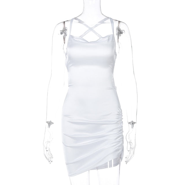 Mini Ruched Strap Dress