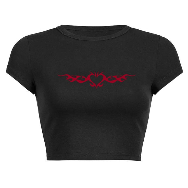 Fire Heart Crop Top