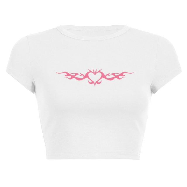 Fire Heart Crop Top