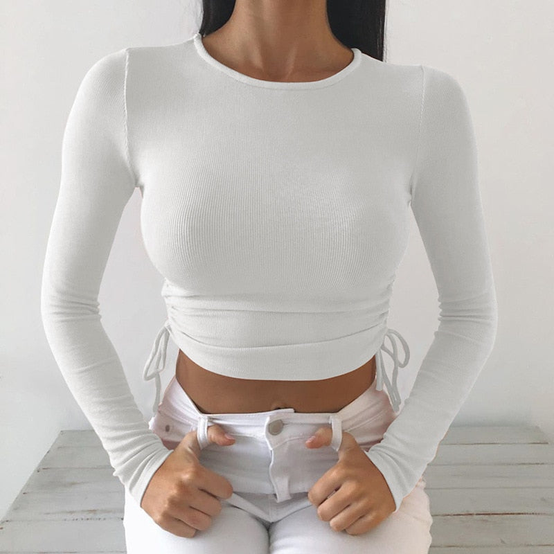 Drawstring Crop Top