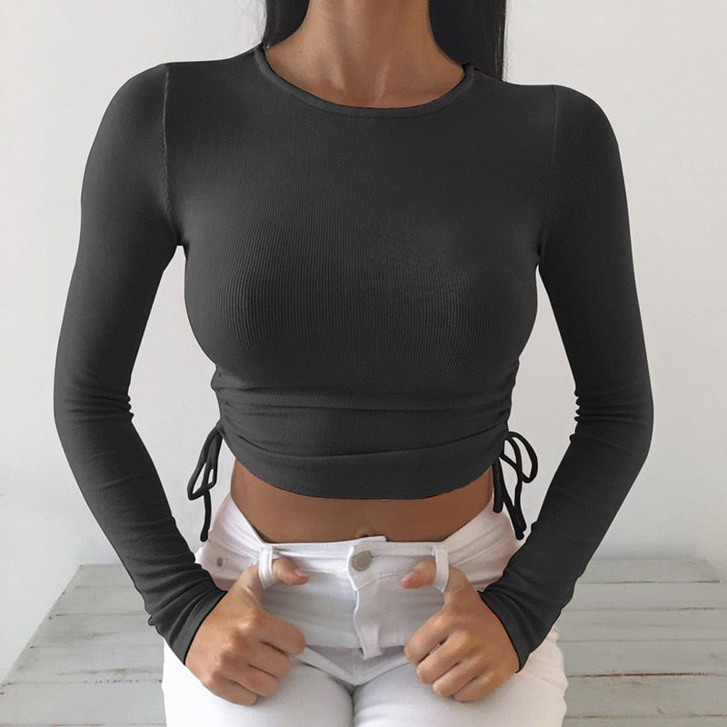 Drawstring Crop Top