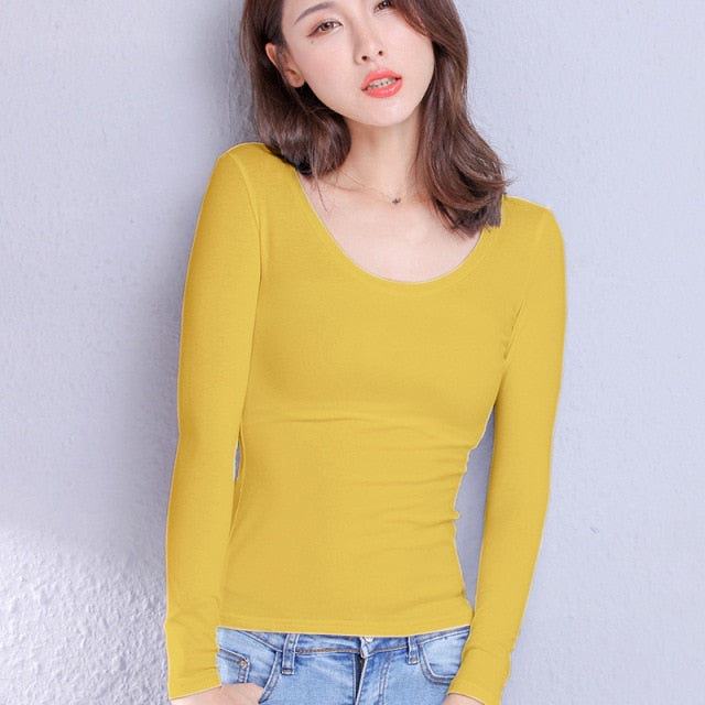 Long Sleeved Cotton T-shirt