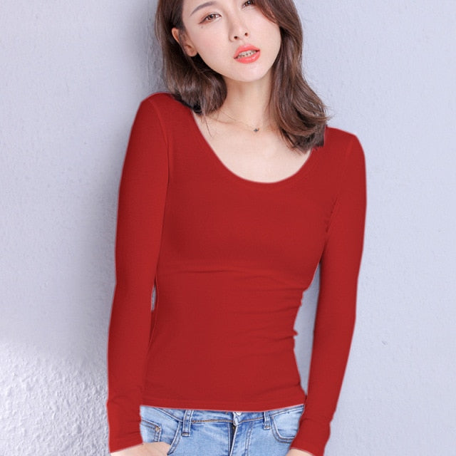 Long Sleeved Cotton T-shirt